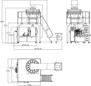 Estructura de la máquina empacadora de gránulos de bolsas prefabricadas