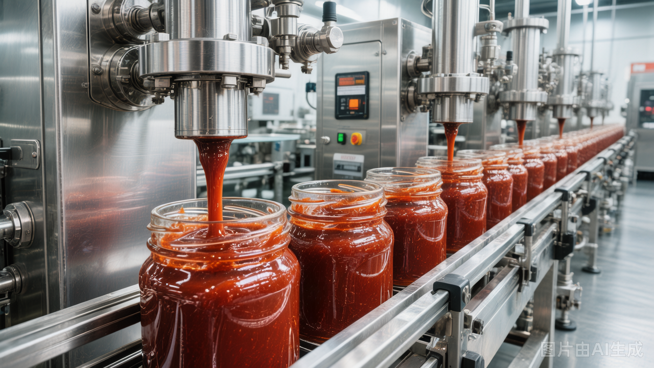 Riempitrice a pistone per salse viscose